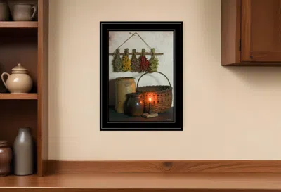 Homezia Dried Flower 1 Black Framed Print Wall Art In Multi