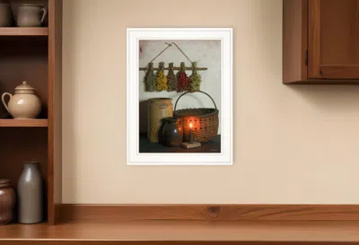 Homezia Dried Flower White Framed Print Wall Art