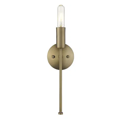 Homezia Dull Gold Narrow Bulb Wall Light