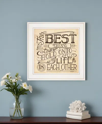 Homezia Each Other 2 White Framed Print Wall Art