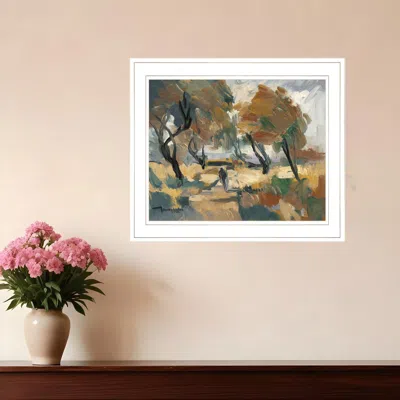 Homezia Early Walk 2 White Framed Print Wall Art