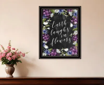HOMEZIA EARTH LAUGHS IN FLOWERS 1 BLACK FRAMED PRINT WALL ART