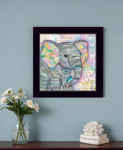 Homezia Elephant I 1 Black Framed Print Wall Art In Multi