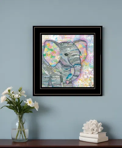Homezia Elephant I 3 Black Framed Print Wall Art