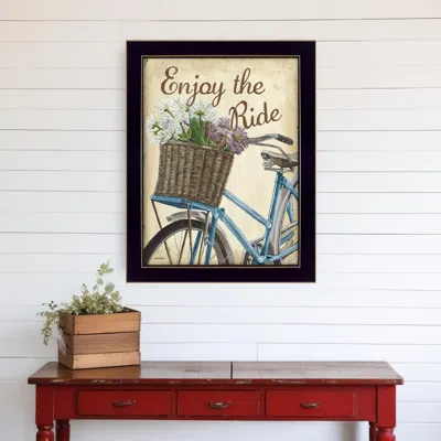 Homezia Enjoy The Ride Black Framed Print Wall Art