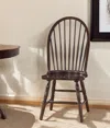 Homezia Espresso Wood Windsor Back Dining Side Chair