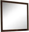 Homezia Espresso Wooden Rectangular Vanity Mirror