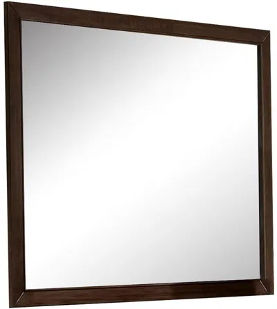 Homezia Espresso Wooden Rectangular Vanity Mirror