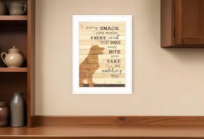 Homezia Every Snack You Make 1 White Framed Print Wall Art In Neutral