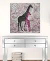 Homezia Exotic Pink Giraffes Unframed Print Wall Art