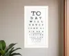 Homezia Eye Chart I 2 White Framed Print Wall Art