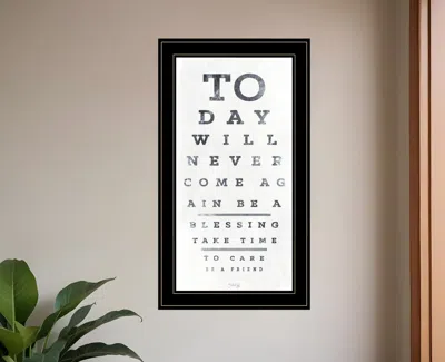 Homezia Eye Chart I 3 Black Framed Print Wall Art