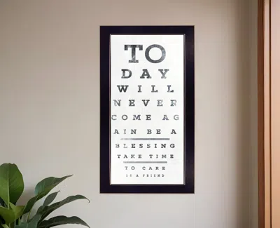 Homezia Eye Chart I 4 Black Framed Print Wall Art