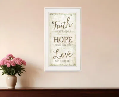 Homezia Faith 1 White Framed Print Wall Art