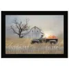 Homezia Fall Pumpkin Harvest 1 Black Framed Print Kitchen Wall Art