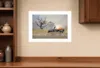 Homezia Fall Pumpkin Harvest 2 White Framed Print Kitchen Wall Art