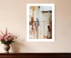 Homezia Falling Blocks 1 White Framed Print Wall Art