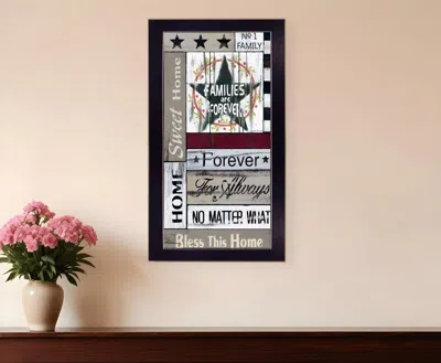 Homezia Families Are Forever 3 Black Framed Print Wall Art In Multi