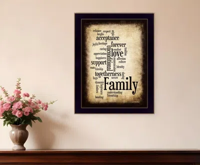 Homezia Family 11 Black Framed Print Wall Art In Multi