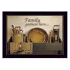 Homezia Family Gather Here 1 Black Framed Print Kitchen Wall Art