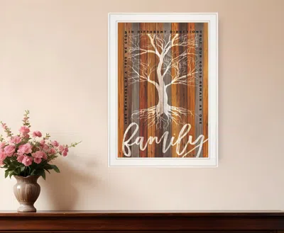 Homezia Family Roots 1 White Framed Print Wall Art