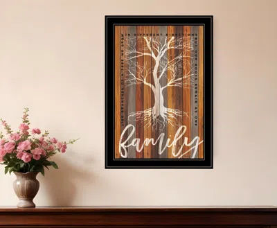 Homezia Family Roots 2 Black Framed Print Wall Art In Multi