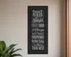 Homezia Family Rules 1 Black Framed Print Wall Art