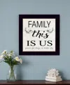 Homezia Family This Is Us 1 Black Framed Print Wall Art
