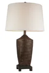 Homezia Fantastic Rustic Ribbed Bronze Table Lamp