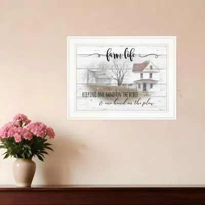 Homezia Farm Life 5 White Framed Print Wall Art