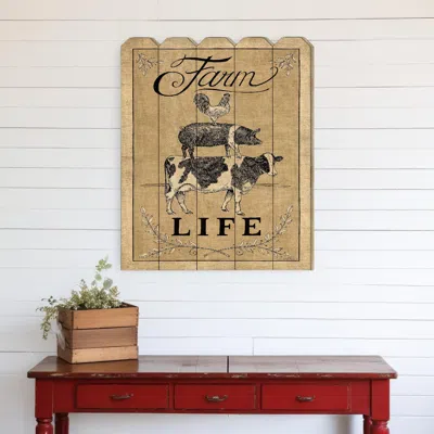 Homezia Farm Life Unframed Print Wall Art In Brown
