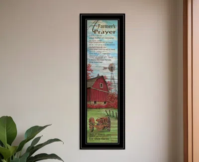 Homezia Farmers Prayer 2 Black Framed Print Wall Art