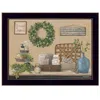 Homezia Farmhouse Bath I 1 Black Framed Print Bathroom Wall Art