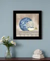 Homezia Farmhouse Blues I 1 Black Framed Print Wall Art