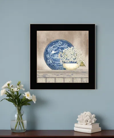 Homezia Farmhouse Blues I 1 Black Framed Print Wall Art In Multi