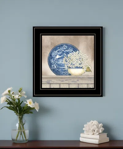 Homezia Farmhouse Blues I 2 Black Framed Print Wall Art