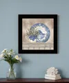 Homezia Farmhouse Blues Ii 1 Black Framed Print Wall Art
