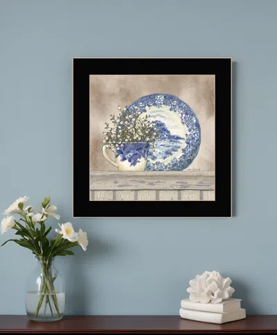 Homezia Farmhouse Blues Ii 1 Black Framed Print Wall Art In Multi