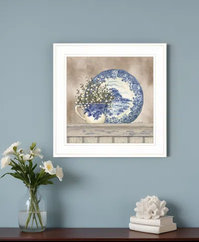 Homezia Farmhouse Blues Ii 2 White Framed Print Wall Art