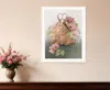 Homezia Farmhouse Daisy Basket 2 White Framed Print Wall Art
