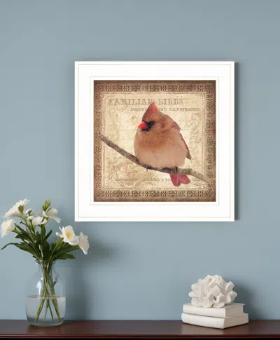 Homezia Female Cardinal 1 White Framed Print Wall Art