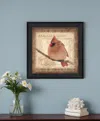 Homezia Female Cardinal 2 Black Framed Print Wall Art
