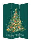 Homezia Festive Merry Christmas Three Panel Room Divider Screen
