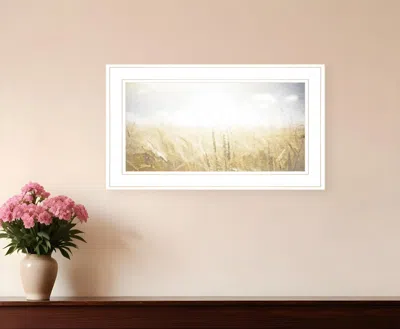 Homezia Fields Of Gold 1 White Framed Print Wall Art In Multi