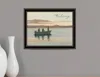 Homezia Fishing 1 Black Framed Print Wall Art