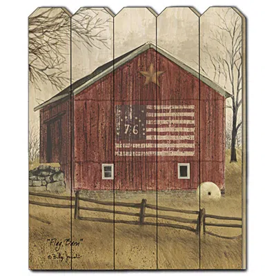 HOMEZIA FLAG BARN 1 UNFRAMED PRINT WALL ART