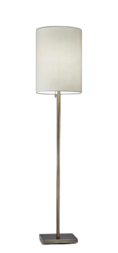 Homezia Floor Lamp Classic Silhouette Brass Metal In Gold