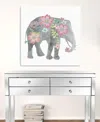 Homezia Floral Elephant Unframed Print Wall Art