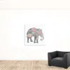 Homezia Floral Elephant Unframed Print Wall Art