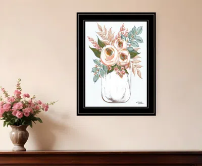 Homezia Floral Jar 2 Black Framed Print Wall Art